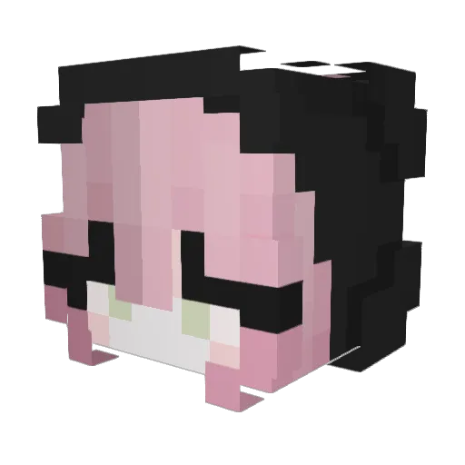 danmagesc Minecraft avatar head, 3D render