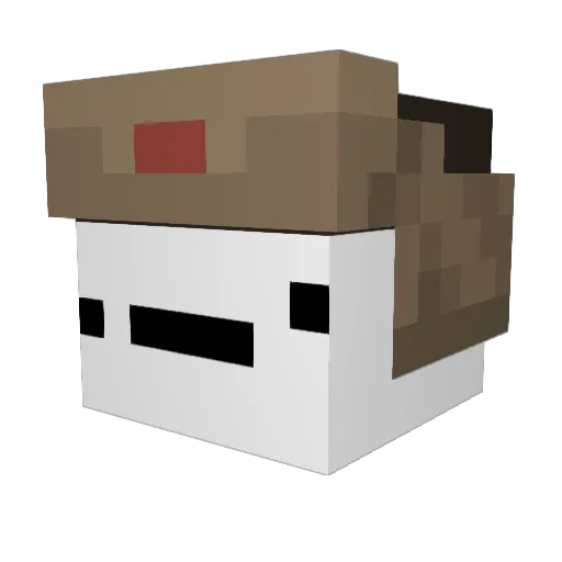 danmerc Minecraft avatar head, 3D render