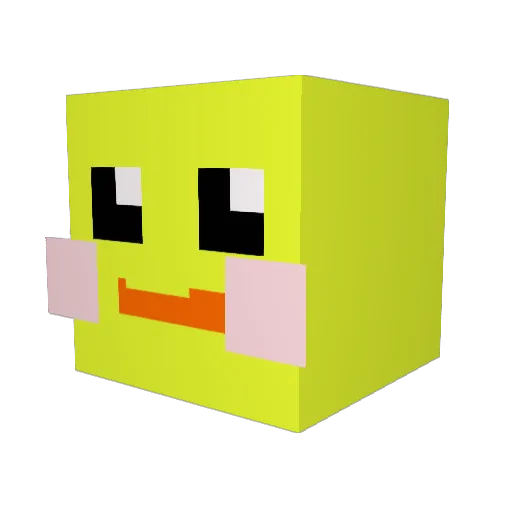 danmuji24 Minecraft avatar head, 3D render