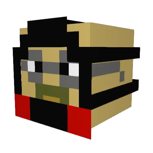 dann741 Minecraft avatar head, 3D render
