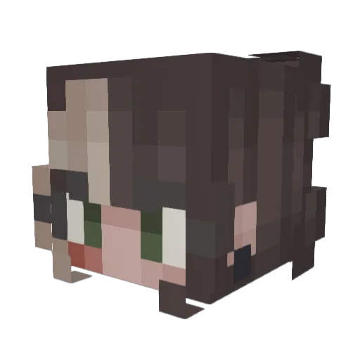 dannah_ Minecraft avatar head, 3D render