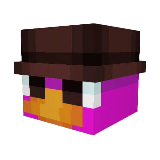 dannebannebacon Minecraft avatar head, 3D render