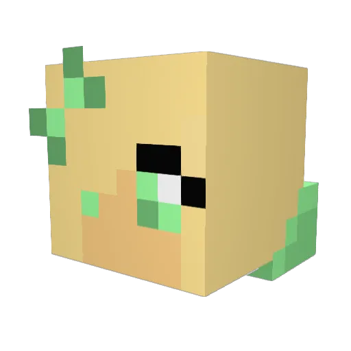 danniemma Minecraft avatar head, 3D render