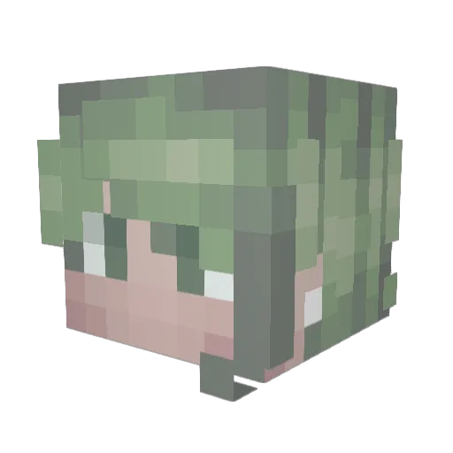 dannithisen Minecraft avatar head, 3D render