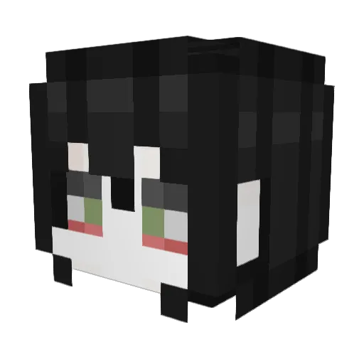 dannnnni Minecraft avatar head, 3D render