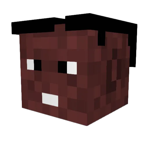 dannyaarons Minecraft avatar head, 3D render