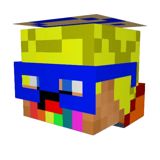 dannyblueman Minecraft avatar head, 3D render