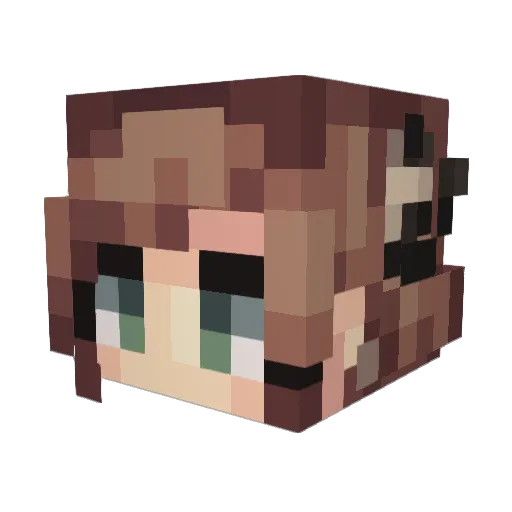 dannyispie Minecraft avatar head, 3D render