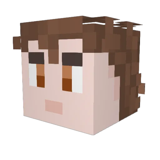 dannymitd Minecraft avatar head, 3D render