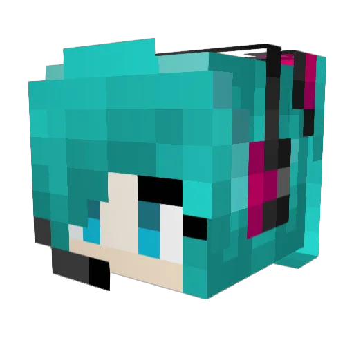 dannyshogun Minecraft avatar head, 3D render