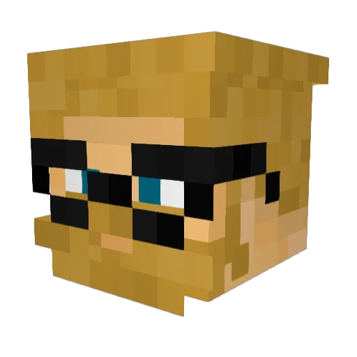 dannysun Minecraft avatar head, 3D render