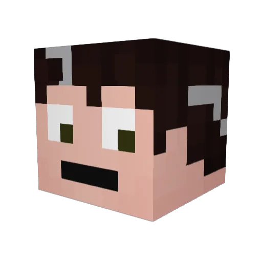 dannythdarko Minecraft avatar head, 3D render