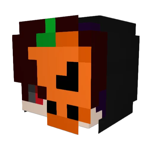 dannytomatty Minecraft avatar head, 3D render