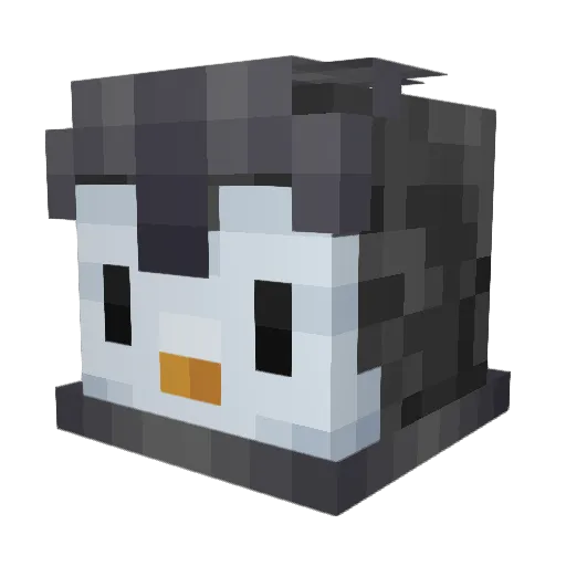 dannywin Minecraft avatar head, 3D render