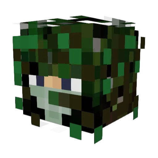 dano19 Minecraft avatar head, 3D render