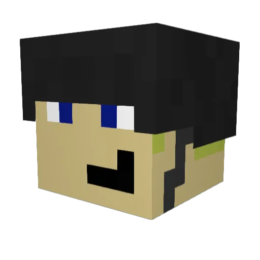 dano8801 Minecraft avatar head, 3D render