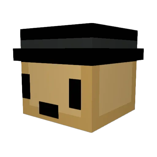 danobooy Minecraft avatar head, 3D render
