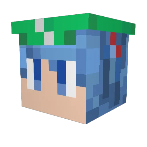danr2650 Minecraft avatar head, 3D render