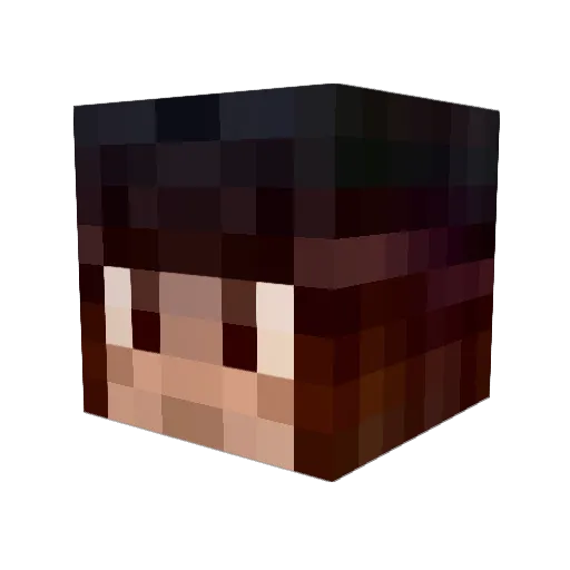 dansantflamber Minecraft avatar head, 3D render