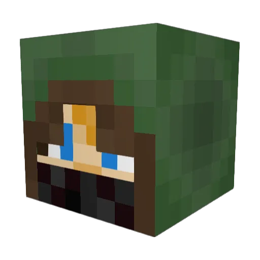 danse_kat Minecraft avatar head, 3D render