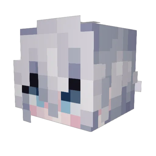 danseiteki Minecraft avatar head, 3D render