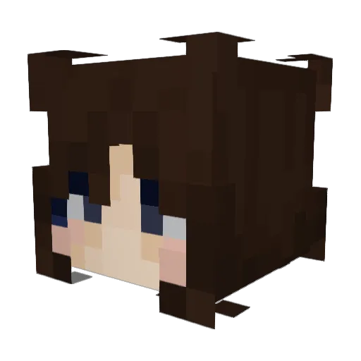 danskpige Minecraft avatar head, 3D render