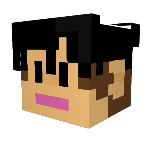 dansouls Minecraft avatar head, 3D render