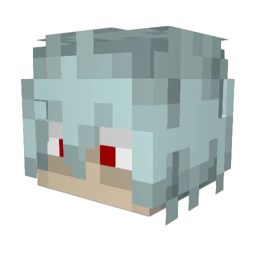 dantescL Minecraft avatar head, 3D render