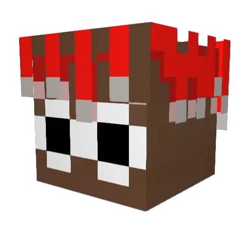 dantheblackman Minecraft avatar head, 3D render