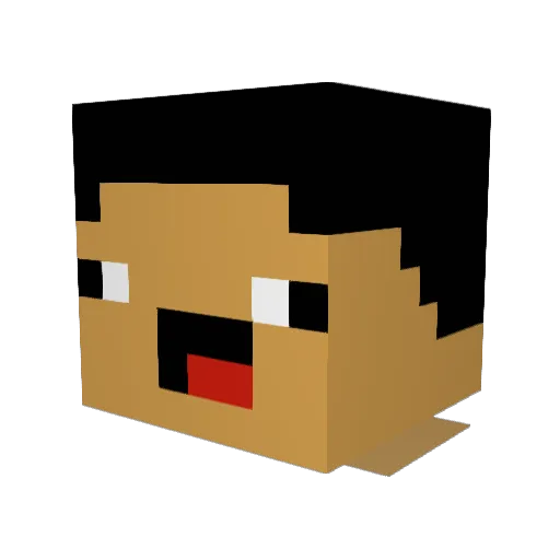 dantheman4500 Minecraft avatar head, 3D render