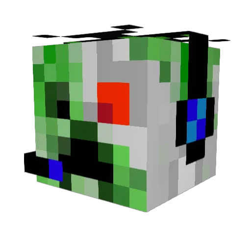 danthemancreeper Minecraft avatar head, 3D render