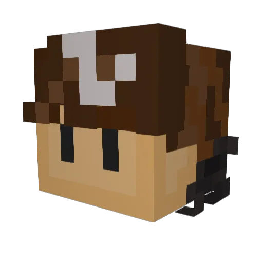 danthemonkeman Minecraft avatar head, 3D render