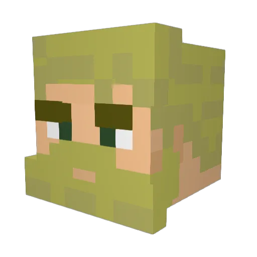 danuuuusz Minecraft avatar head, 3D render