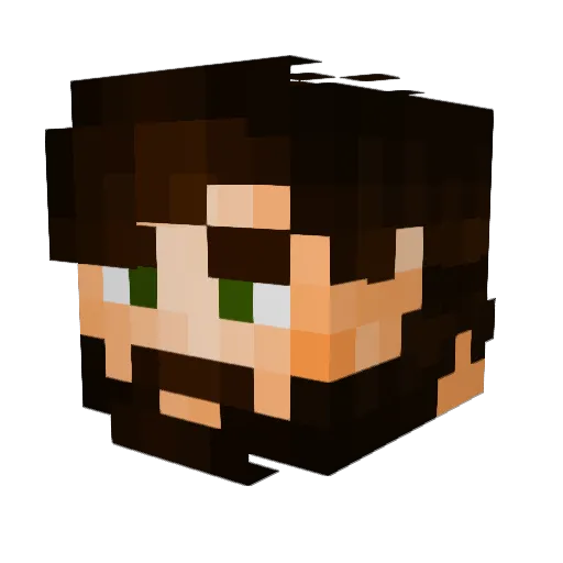 danybert Minecraft avatar head, 3D render