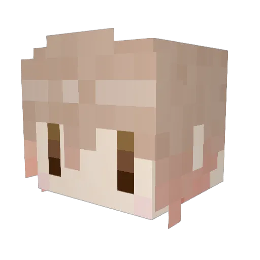 daogaga Minecraft avatar head, 3D render