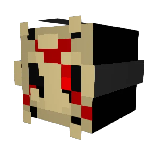 daokta_ Minecraft avatar head, 3D render