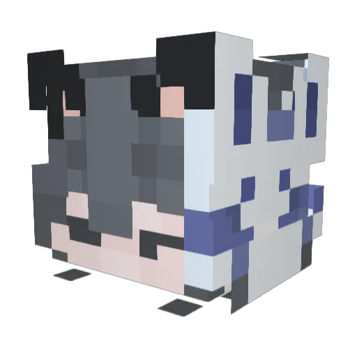 daone_mm Minecraft avatar head, 3D render