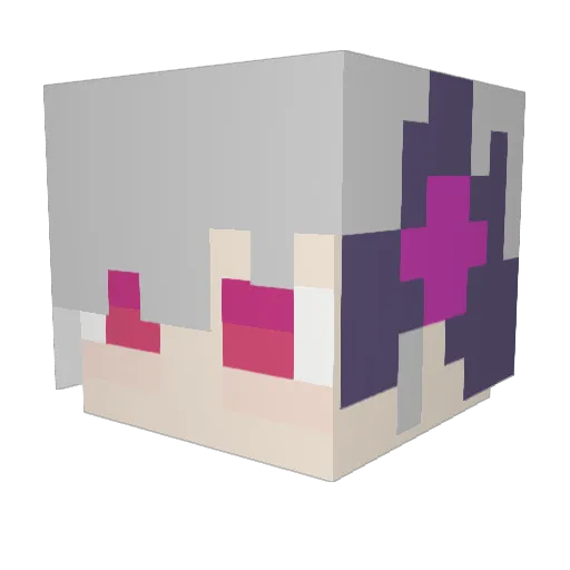 daotama Minecraft avatar head, 3D render