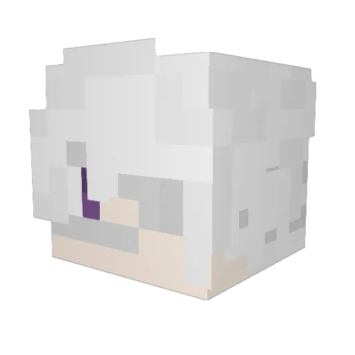 dapadada Minecraft avatar head, 3D render