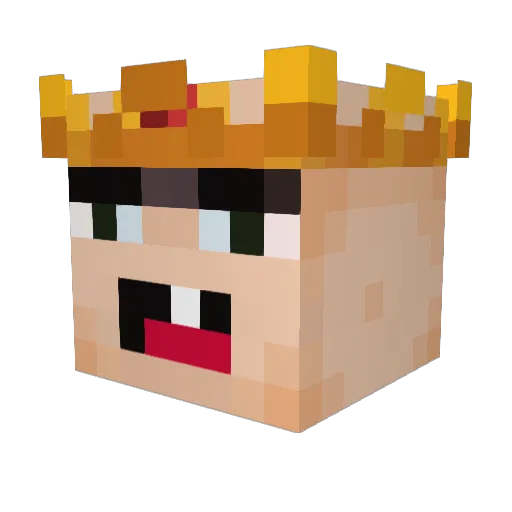 dapapisang Minecraft avatar head, 3D render