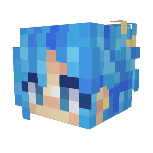 dapeu_ Minecraft avatar head, 3D render