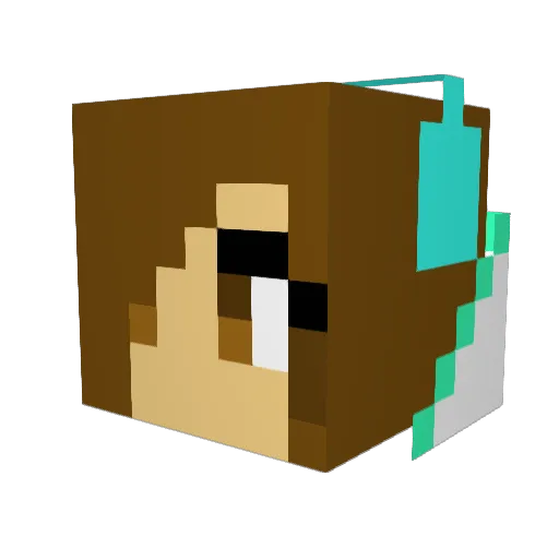 daphne3b Minecraft avatar head, 3D render