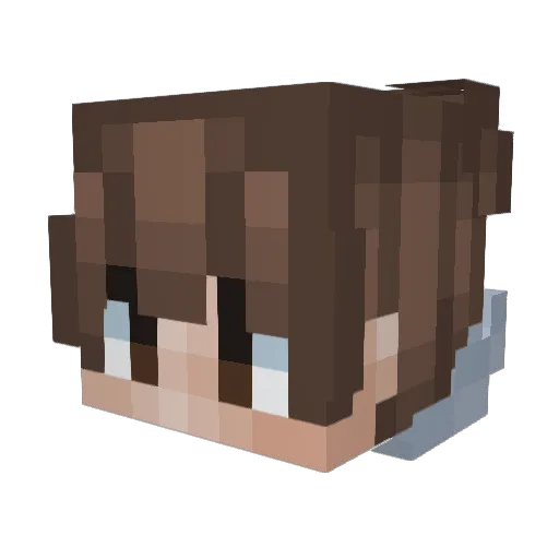 daporpy Minecraft avatar head, 3D render