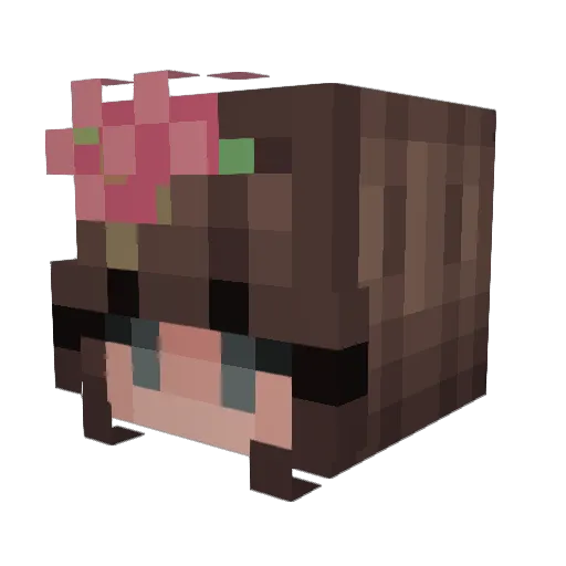 dapperhannah Minecraft avatar head, 3D render
