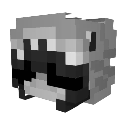 daqnk Minecraft avatar head, 3D render