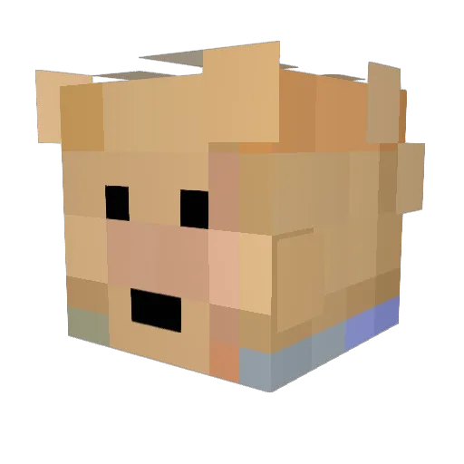 dar6gh Minecraft avatar head, 3D render