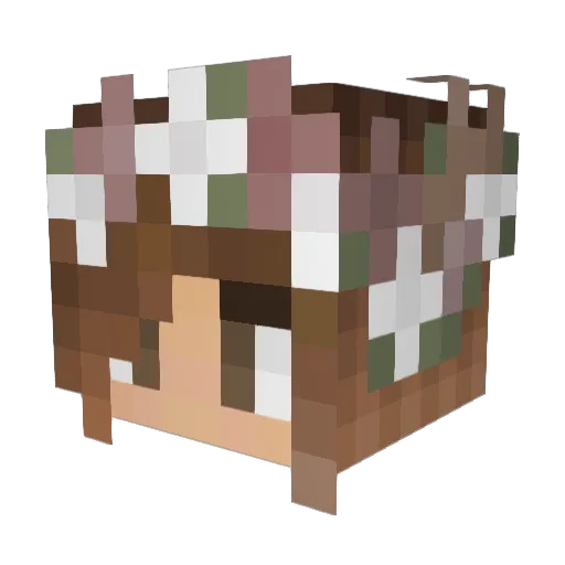 darbytalia Minecraft avatar head, 3D render