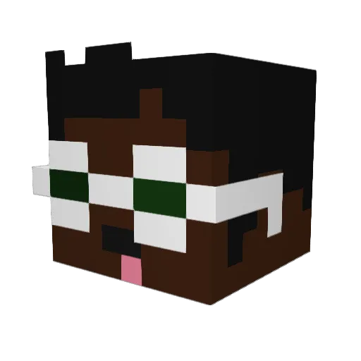 darciman Minecraft avatar head, 3D render
