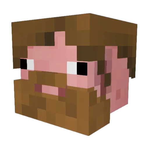 darck14 Minecraft avatar head, 3D render