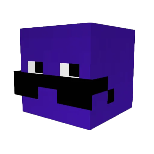 darck Minecraft avatar head, 3D render